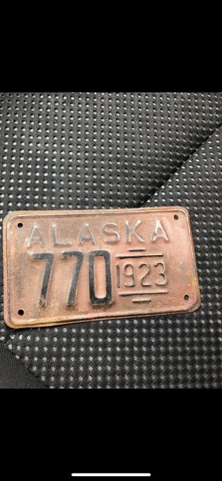 Alaska License Plate Extremely Rare
