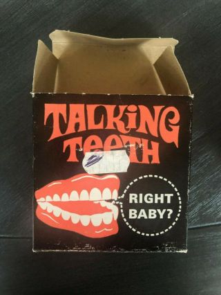 Vintage Talking Teeth & Key Wind up toy 1970 Fisher & Co.  Featured on Network TV 4