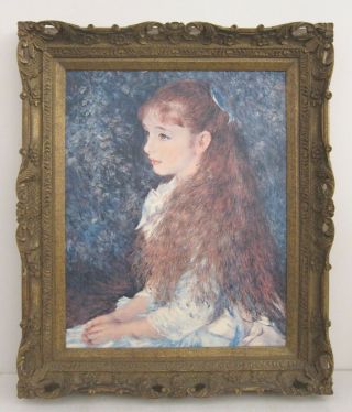 Renoir 16x20 Portrait Print / Vintage Ornate Gesso Gilt Museum Style Frame 22x26