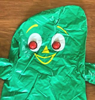Vintage 6 Foot Gumby Blow Up Imperial Toy Very Rare 1986
