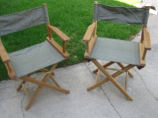 Two Vintage Smith And Hawken Teak Director Chairs,
