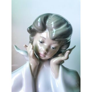 Lladro Mime Angel Glazed Glossy Finish Porcelain Figurine Large