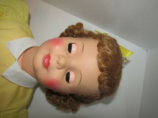 Vintage Doll Ideal PATTI PLAYPAL Blonde Curly 35” w/Sunny Yellow Dress 1959 11