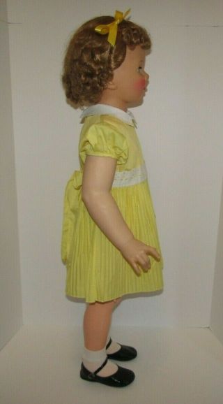 Vintage Doll Ideal PATTI PLAYPAL Blonde Curly 35” w/Sunny Yellow Dress 1959 3