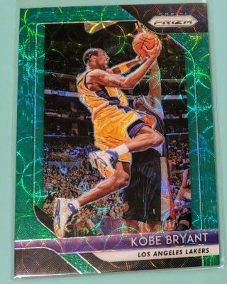 Kobe Bryant 2018 - 19 Panini Choice Prizm 15 Green Scope Refractor 4/8 Ultra Rare