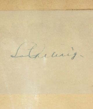 Lou Gehrig Yankees Signed Autographed Vintage Note Card - PSA/DNA Authenticated 2
