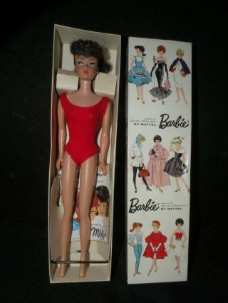 Vintage Barbie Doll Brunette Ponytail 850 6/7 Mib