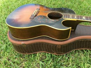1950 Gibson CF - 100 cutaway LG - 2 sized acoustic guitar,  neck reset & vintage case 10