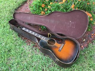 1950 Gibson CF - 100 cutaway LG - 2 sized acoustic guitar,  neck reset & vintage case 2