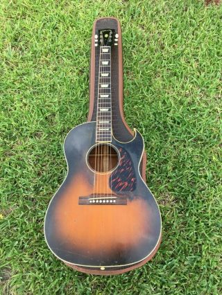 1950 Gibson CF - 100 cutaway LG - 2 sized acoustic guitar,  neck reset & vintage case 3