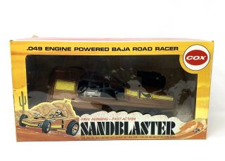 Vintage 1970s Cox Sandblaster Pull Start 049 Engine Baja Road Racer Tether Car