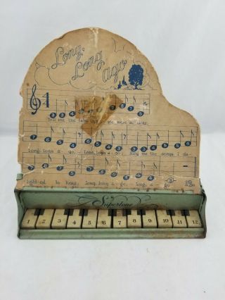 Supertone Piano Tin Toy Louis Marx Songbook Vintage Rare Some Keys Work,  No Legs
