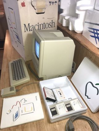 1984 APPLE MACINTOSH 128K MATCHING BOX Set 1st Model MAC M0001 RARE 10