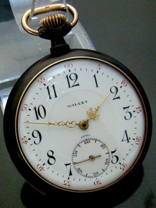 Antique Very Rare 1890 Gallet Sonnerie 18k Gold/metal Pocket Mens Watch