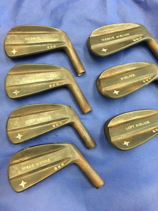 National Custom Don White Irons 5 - Gap.  7 Irons.  Heads Only.  Rare