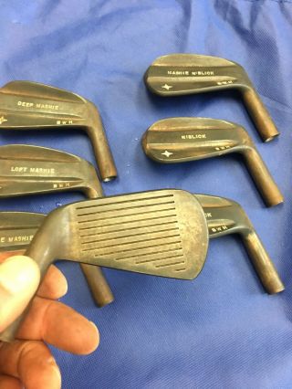 National Custom Don White Irons 5 - Gap.  7 Irons.  Heads Only.  Rare 4