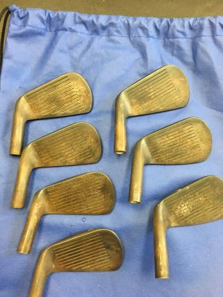 National Custom Don White Irons 5 - Gap.  7 Irons.  Heads Only.  Rare 6