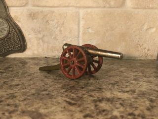 Vintage Brass Cast Iron Us Cannon Made In U.  S.  A Manoil