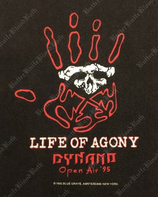 1995 Life Of Agony Vintage T - Shirt Blue Grape Rare Concert Tour type o negative 4