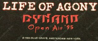 1995 Life Of Agony Vintage T - Shirt Blue Grape Rare Concert Tour type o negative 5
