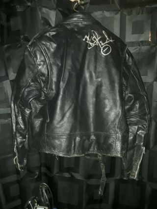 Vintage leather jacket /TYPE O NEGATIVE PETER STEELE AUTOGRAPH 3