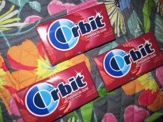 Orbit Cinnamon Gum 3 collector packs Discontinued,  RARE 2
