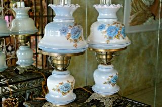Pair Vintage " Gone With The Wind " Parlor Lamp