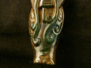 Exquisite Chinese Old Jade Hand Carved Dancer Bring Xiao Pendant L242 3