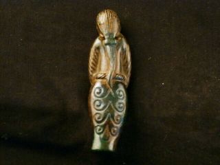 Exquisite Chinese Old Jade Hand Carved Dancer Bring Xiao Pendant L242 4