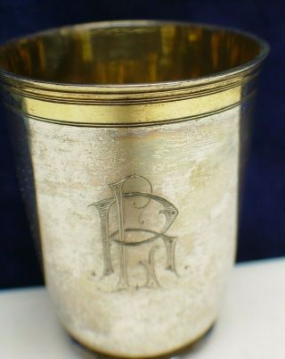Antique Heavy Silver German Cup Approx.  1790 