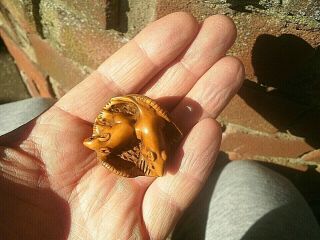 Hand Carved Wood Netsuke Mice Or Rats In A Basket Boxwood Collectable Figure.  2
