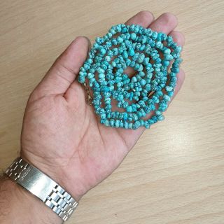 20 Old Rare Antique Vintage Natural Turquoise Necklace Beads