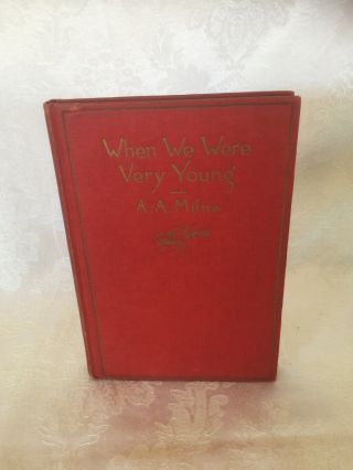 RARE “WHEN WE WERE VERY YOUNG” 1st AM.  INSCRIBED AND DATED 1924 BY A.  A.  MILNE 5