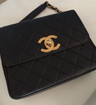 Chanel Vintage Classic Single Flap Bag Quilted Lambskin