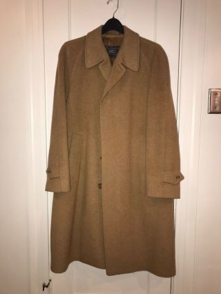 Vintage Burberry Prorsum Camel Mohair Wool Overcoat Med / Lrg 48 - 50