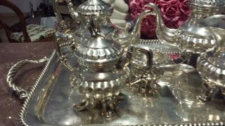 2670g extreme ELEGANT STERLING SILVER COLONIAL STYLE COFFEE TEA SET 6 ITEMS 2