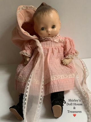 Vintage Antique Rare Htf Horsman Jeanie Doll 14 " Composition Cloth Baby