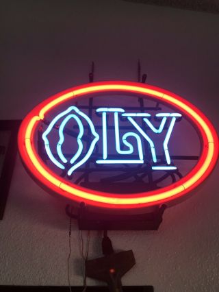 Vintage Olympia Beer Neon Lighted Sign Oly Washington 2