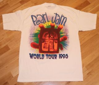 1995 Pearl Jam Vtg Rare Rock Concert Tour Shirt (xl/xxl) 2xl 90 
