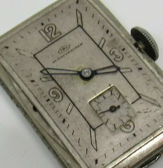 Gorgeous Vintage 1940 ' s IWC Classis Stainless Steel Wristwatch C87 2