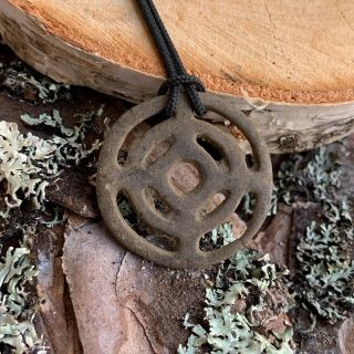 Ancient Celtic Bronze Wheel Amulet / 4 Seasons / Pendant,  2nd - 1st Centure Bc