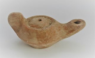 Finest Circa 100 - 300ad Roman Era North African Redware Terracotta Oil Lamp