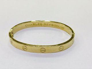 1970 Aldo Cipullo Charles Revson Inc.  Version Love Bracelet Gold Electroplated