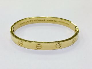 1970 Aldo Cipullo Charles Revson Inc.  Version Love Bracelet Gold Electroplated 2