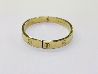 1970 Aldo Cipullo Charles Revson Inc.  Version Love Bracelet Gold Electroplated 3