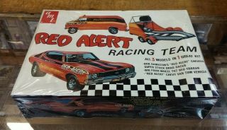 Vintage Amt Red Alert Racing Team Chevelle Van Trailer Kit T550 / / Rare