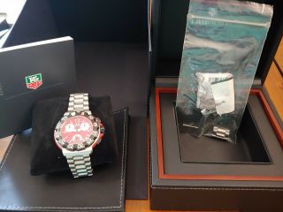 Tag Heuer Formula 1 F1 Ferrari Red Dial CAH1112 42mm Chronograph w/ box & papers 2