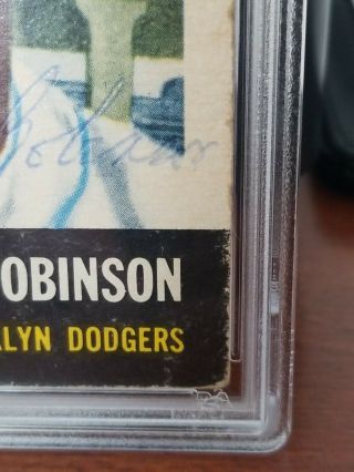 1953 Topps Jackie Robinson Autograph Extremely RARE hand signed 5