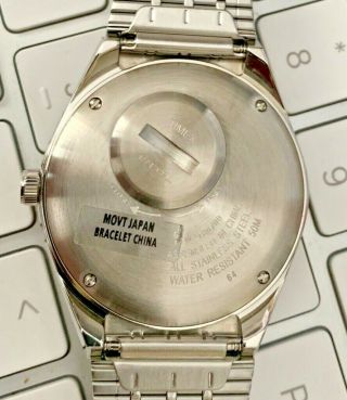 Q Timex Reissue 38mm Stainless Steel Bracelet Watch TW2T80700 NIB 5