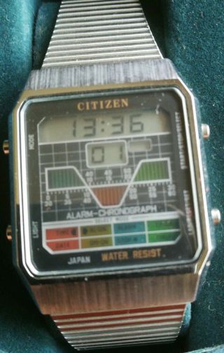Vintage Citizen ani digi watch rare 6
